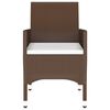 vidaXL 3-tlg. Garten-Essgruppe Poly Rattan Braun