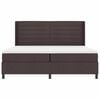 vidaXL Boxspringbett mit Matratze Dunkelbraun 200 x 200 cm Stoff