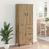 vidaXL Highboard Artisan-Eiche 69,5 x 34 x 180 cm Holzwerkstoff