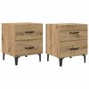 vidaXL Bettschrank 2 stk. Artisan-Eiche 40 x 35 x 47,5 cm