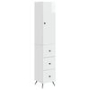 vidaXL Schrankset 2 pcs Hochglanz Wei&szlig; 34,5 x 34,5 x 90 cm
