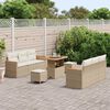 vidaXL Gartensofa-set 9 pcs Beige Poly-Rattan