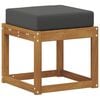 vidaXL Hocker Bank Massivholz Akazie Natur und Anthrazit