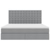 vidaXL Bett mit Stauraum und LED Hellgrau 180 x 200 cm Polyester