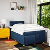 vidaXL Boxspringbett mit Matratze Blau 120x190 cm Stoff
