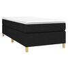 vidaXL Boxspringbett mit Matratze Schwarz 100x200 cm Stoff