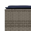 vidaXL Gartenhocker mit Kissen 4 Stk. Grau Poly Rattan