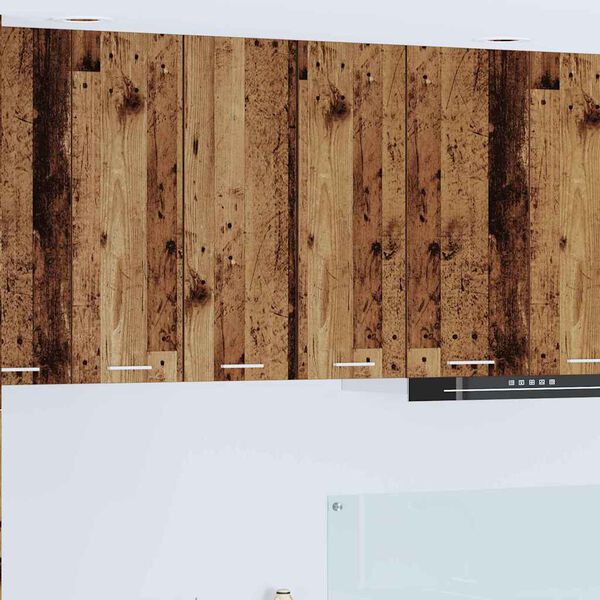 vidaXL H&auml;ngeschrank Altes Holz und Wei&szlig; 30 x 31 x 80 cm Holzwerkstoff