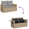 vidaXL Garten-Sofa-Set mit Kissen 10 pcs Beige und Hellgrau