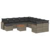 vidaXL Patio Sofa Set 11-Sitzer Grey