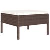 vidaXL 4-tlg. Garten-Lounge-Set mit Auflagen Poly Rattan Braun