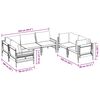 vidaXL Garten-Sofa-Set mit Kissen 6 pcs Anthrazit Stahl