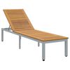 vidaXL Sonnenliege Grau 200 x 55 x 35 cm Massivholz Akazie