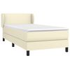 vidaXL Boxspringbett mit Matratze Creme 90x200 cm Kunstleder