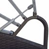 vidaXL Outdoor-Loungebett mit Dach Poly Rattan Braun