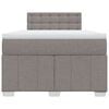 vidaXL Boxspringbett mit Matratze Taupe 120x190 cm Stoff