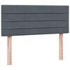 vidaXL Boxspringbett mit Matratze Dunkelgrau 120x210 cm Samt