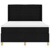 vidaXL Boxspringbett mit Matratze Schwarz 140 x 190 cm Stoff