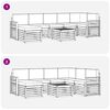 vidaXL Sofagarnituren 8 pcs Natur und Creme Massivholz Akazie