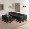vidaXL 9-tlg. Garten-Lounge-Set mit Kissen Massivholz Kiefer