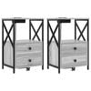 vidaXL Nachttisch 2 pcs Graues Sonoma 40 x 31 x 60 cm Holzwerkstoff