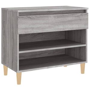 vidaXL Schuhregal Grau Sonoma 70x36x60 cm Holzwerkstoff