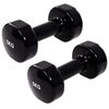 vidaXL Hanteln 2 Stk. 2x5 kg Gusseisen Schwarz
