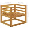 vidaXL 8-tlg. Garten-Lounge-Set mit Auflagen Creme Massivholz Akazie