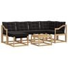 vidaXL Outdoor-Sofagarnitur 7 stk. 6-Sitzer Wei&szlig; und Schwarz