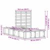 vidaXL Bettrahmen Wei&szlig; 80 x 200 cm Massives Kiefernholz