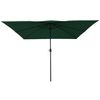 vidaXL Gartenparasol Grün und Schwarz 295 x 295 x 245 cm