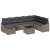 vidaXL Gartensofa-set mit Kissen mit Speicher 9 pcs Poly-Rattan