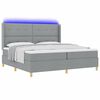 vidaXL Boxspringbett mit Matratze Hellgrau 140 x 200 cm Stoff