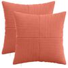 vidaXL Kissenbezug 2 pcs ALMELO Rot-Orange 30 x 30 cm Cord