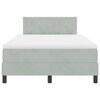 vidaXL Boxspringbett mit Matratze Hellgrau 120 x 200 cm Samt