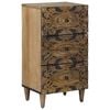 vidaXL Sideboard mit Speicher Braun 40 x 33,5 x 75 cm Massivholz Mango