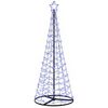 vidaXL LED-Spiraltannenbaum mit Standfu&szlig; EKENAS 180 cm 220 LEDs Blau