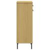 vidaXL Schuhschrank OSLO mit Metallbeinen Braun Massivholz Kiefer