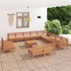 vidaXL 14-tlg. Garten-Lounge-Set Massivholz Kiefer Honigbraun