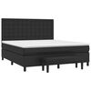 vidaXL Boxspringbett mit Matratze Schwarz 160x200 cm Kunstleder