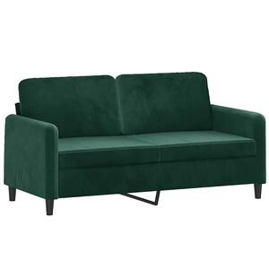 vidaXL 2-Sitzer-Sofa Dunkelgr&uuml;n 140 cm Samt