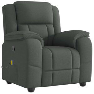 vidaXL Massage-Relaxsessel, Stoff, Dunkelgrau