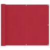 vidaXL Balkonsichtschutz 100 x 200 cm Oxford-Stoff Rechteckig Rot