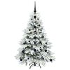 vidaXL K&uuml;nstlicher Weihnachtsbaum mit 150 LEDs Wei&szlig; 120 cm PE und PVC