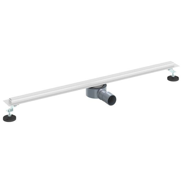 vidaXL 360&deg; Duschablauf mit slim Modell Silber 90 cm Edelstahl 304