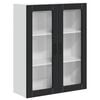 vidaXL Wandglas-Schrank LUCCA Schwarz 80 x 31 x 100 cm Holzwerkstoff
