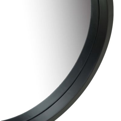 vidaXL Wandspiegel mit Riemen 60 cm Schwarz
