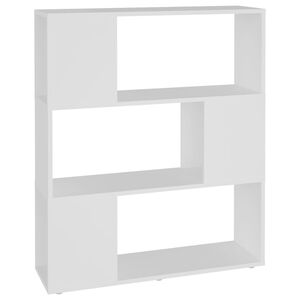 vidaXL B&uuml;cherregal Raumteiler Wei&szlig; 80x24x94 cm Holzwerkstoff