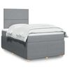 vidaXL Boxspringbett mit Matratze Hellgrau 120x190 cm Stoff