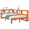 vidaXL Massivholzbett mit Regal ohne Matratze Wachsbraun 120x200 cm